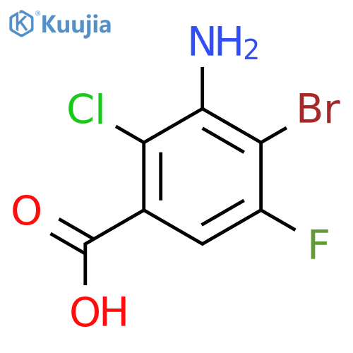 3-Amino-4-bromo-2-chloro-5-fluorobenzoic acid structure