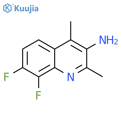 3-Quinolinamine, 7,8-difluoro-2,4-dimethyl- structure