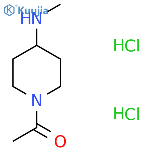1-4-(methylamino)piperidin-1-ylethan-1-one dihydrochloride structure