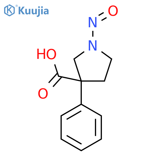 1-Nitroso-3-phenylpyrrolidine-3-carboxylic acid structure