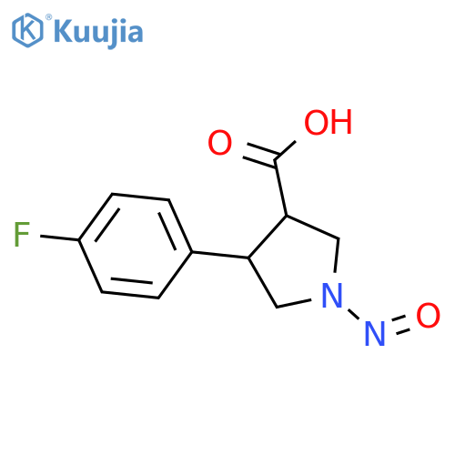 4-(4-Fluorophenyl)-1-nitrosopyrrolidine-3-carboxylic acid structure