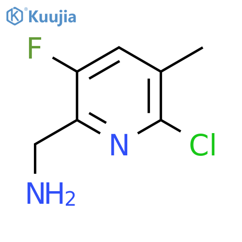1-(6-Chloro-3-fluoro-5-methylpyridin-2-yl)methanamine structure