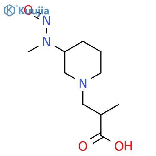 2-methyl-3-{3-methyl(nitroso)aminopiperidin-1-yl}propanoic acid structure