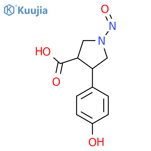 4-(4-Hydroxyphenyl)-1-nitrosopyrrolidine-3-carboxylic acid structure