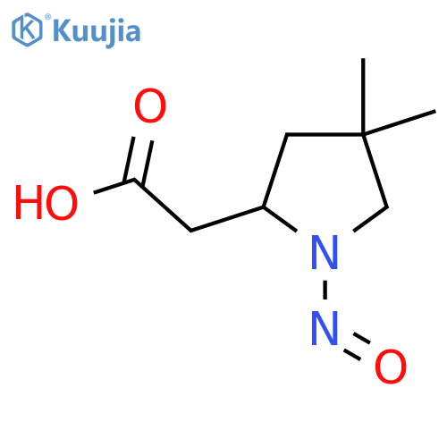 2-(4,4-Dimethyl-1-nitrosopyrrolidin-2-yl)acetic acid structure