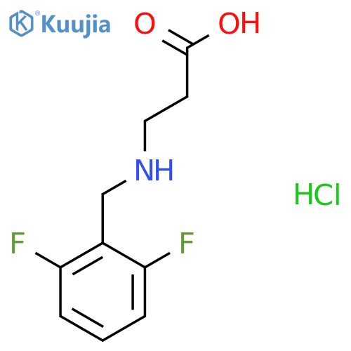 3-{[(2,6-Difluorophenyl)methyl]amino}propanoic acid hydrochloride structure