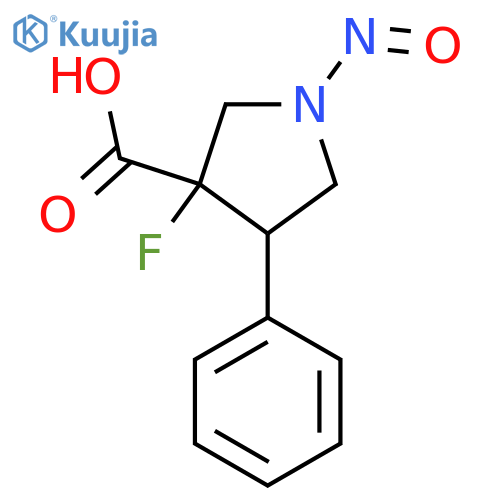 3-Fluoro-1-nitroso-4-phenylpyrrolidine-3-carboxylic acid structure