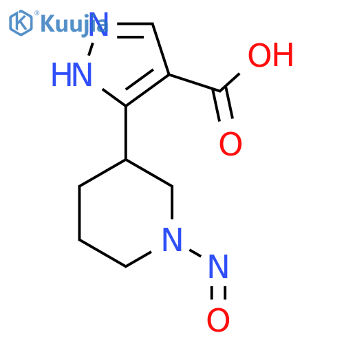 3-(1-nitrosopiperidin-3-yl)-1H-pyrazole-4-carboxylic acid structure