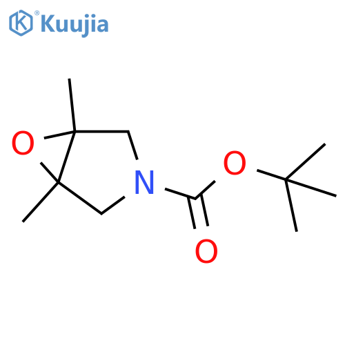 tert-butyl 1,5-dimethyl-6-oxa-3-azabicyclo3.1.0hexane-3-carboxylate structure