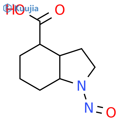 1-nitroso-octahydro-1H-indole-4-carboxylic acid structure