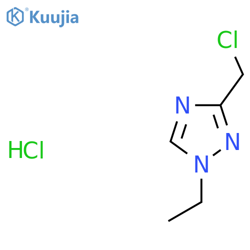3-(chloromethyl)-1-ethyl-1H-1,2,4-triazole hydrochloride structure