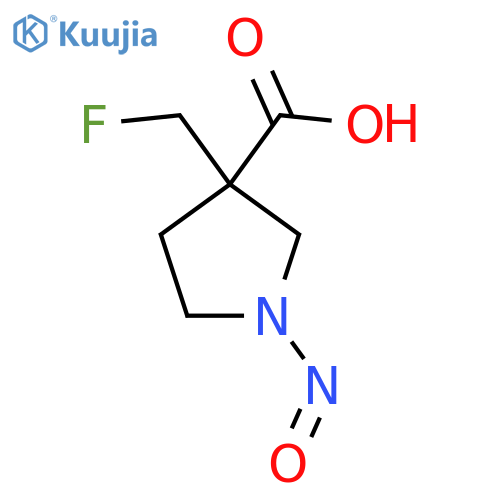 3-(Fluoromethyl)-1-nitrosopyrrolidine-3-carboxylic acid structure