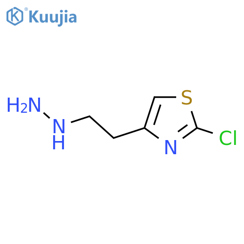 2-Chloro-4-(2-hydrazinylethyl)-1,3-thiazole structure