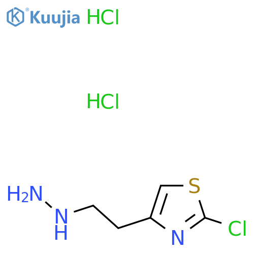 2-Chloro-4-(2-hydrazinylethyl)-1,3-thiazole dihydrochloride structure