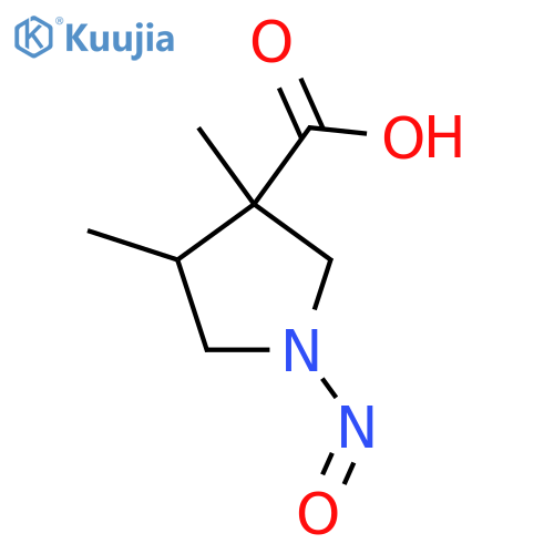 3,4-Dimethyl-1-nitrosopyrrolidine-3-carboxylic acid structure