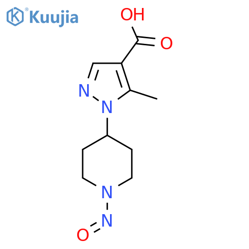 5-methyl-1-(1-nitrosopiperidin-4-yl)-1H-pyrazole-4-carboxylic acid structure