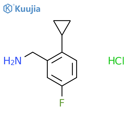 1-(2-Cyclopropyl-5-fluorophenyl)methanamine hydrochloride structure
