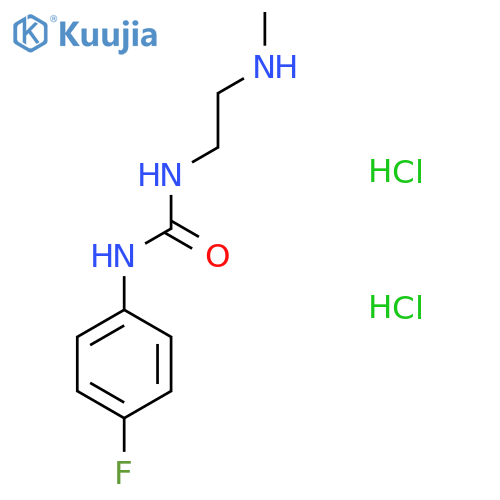 1-(4-fluorophenyl)-3-2-(methylamino)ethylurea dihydrochloride structure