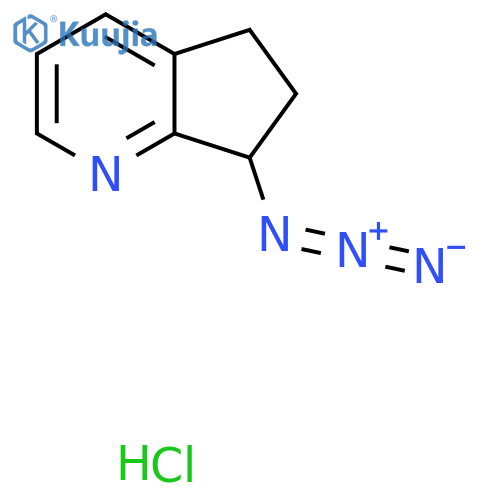 7-azido-5H,6H,7H-cyclopentabpyridine hydrochloride structure