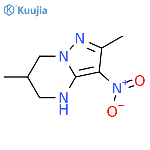 2,6-dimethyl-3-nitro-4H,5H,6H,7H-pyrazolo1,5-apyrimidine structure
