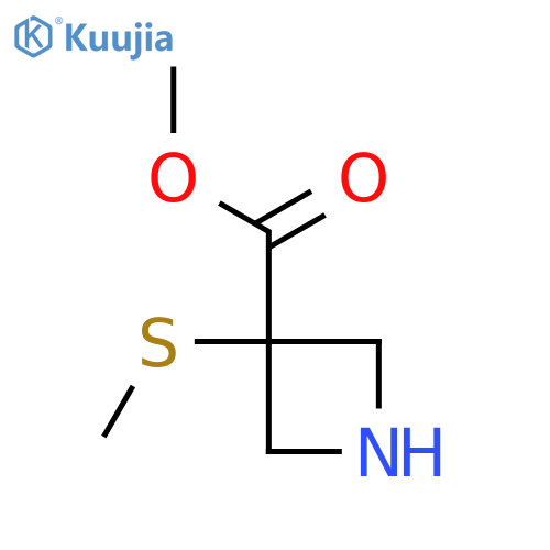 Methyl 3-(methylsulfanyl)azetidine-3-carboxylate structure