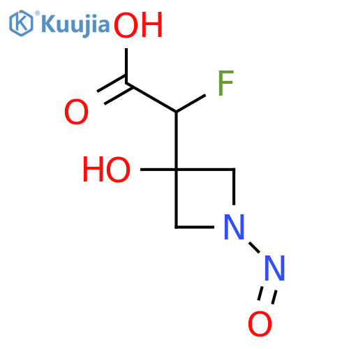 2-Fluoro-2-(3-hydroxy-1-nitrosoazetidin-3-yl)acetic acid structure