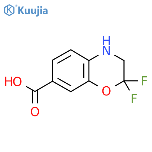 2,2-difluoro-3,4-dihydro-2H-1,4-benzoxazine-7-carboxylic acid structure