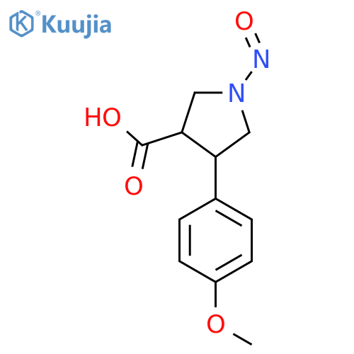 4-(4-Methoxyphenyl)-1-nitrosopyrrolidine-3-carboxylic acid structure