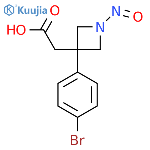 2-3-(4-bromophenyl)-1-nitrosoazetidin-3-ylacetic acid structure