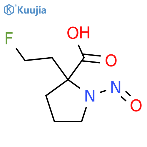 2-(2-Fluoroethyl)-1-nitrosopyrrolidine-2-carboxylic acid structure