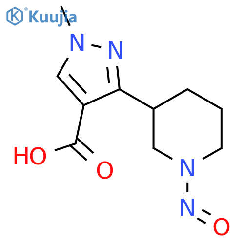 1-methyl-3-(1-nitrosopiperidin-3-yl)-1H-pyrazole-4-carboxylic acid structure