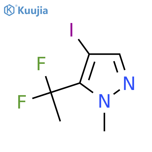 5-(1,1-difluoroethyl)-4-iodo-1-methyl-1H-pyrazole structure