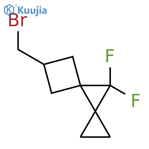 6-(bromomethyl)-8,8-difluorodispiro2.0.3^{4}.1^{3}octane, Mixture of diastereomers structure