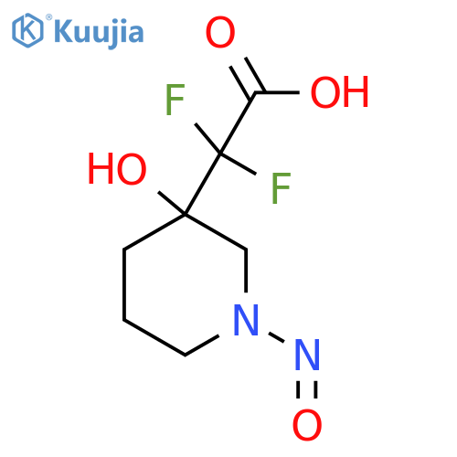 2,2-Difluoro-2-(3-hydroxy-1-nitrosopiperidin-3-yl)acetic acid structure