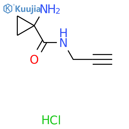 1-amino-N-(prop-2-yn-1-yl)cyclopropane-1-carboxamide hydrochloride structure