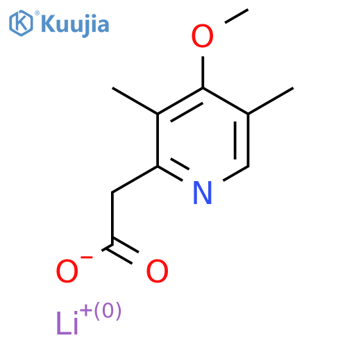 Lithium(1+) 2-(4-methoxy-3,5-dimethylpyridin-2-yl)acetate structure