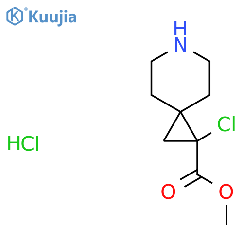 methyl 1-chloro-6-azaspiro2.5octane-1-carboxylate hydrochloride structure