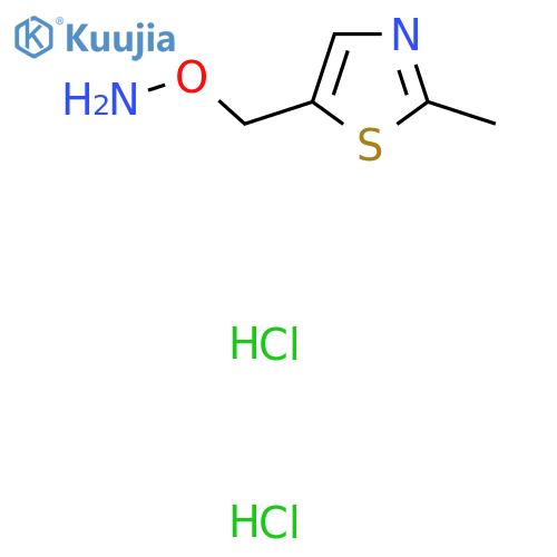 O-[(2-methyl-1,3-thiazol-5-yl)methyl]hydroxylamine dihydrochloride structure