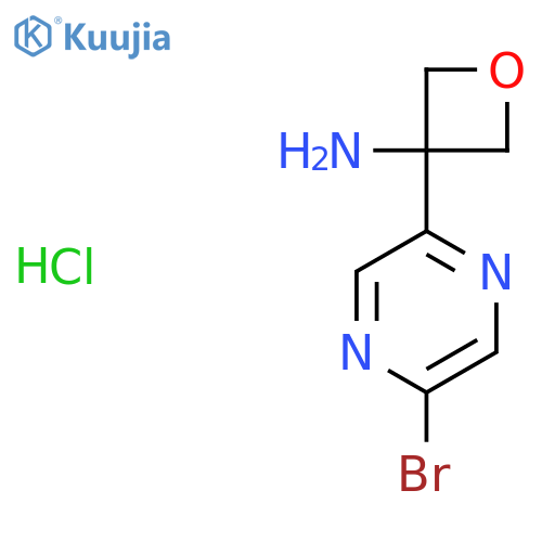 3-(5-Bromopyrazin-2-yl)oxetan-3-amine hydrochloride structure
