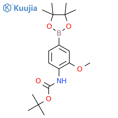 4-(tert-Butoxycarbonylamino)-3-methoxyphenylboronic Acid Pinacol Ester structure