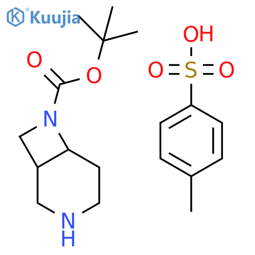 3,7-Diaza-bicyclo[4.2.0]octane-7-carboxylic acid tert-butyl ester tosylate structure
