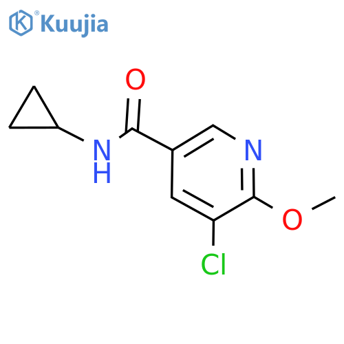 3-Pyridinecarboxamide, 5-chloro-N-cyclopropyl-6-methoxy- structure