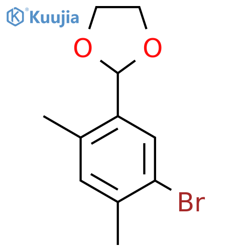 2-(5-Bromo-2,4-dimethylphenyl)-1,3-dioxolane structure