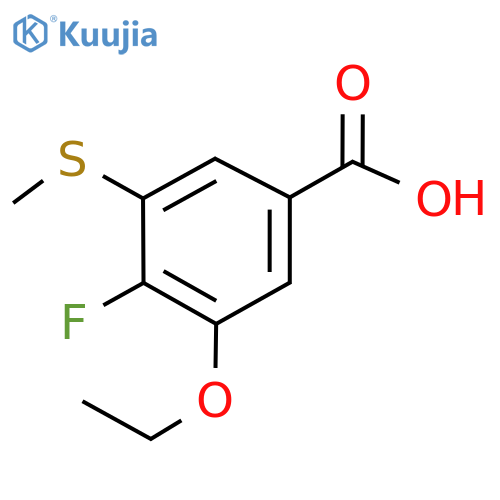 3-Ethoxy-4-fluoro-5-(methylthio)benzoic acid structure