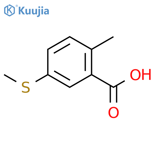 2-methyl-5-(methylsulfanyl)benzoic acid structure