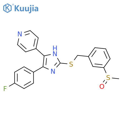 Pyridine,4-[5-(4-fluorophenyl)-2-[[[3-(methylsulfinyl)phenyl]methyl]thio]-1H-imidazol-4-yl]- structure