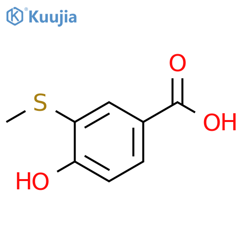 Benzoic acid, 4-hydroxy-3-(methylthio)- structure