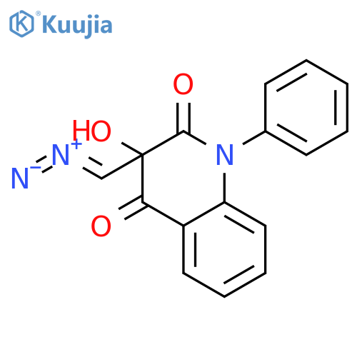 2,4(1H,3H)-Quinolinedione, 3-(diazomethyl)-3-hydroxy-1-phenyl- structure
