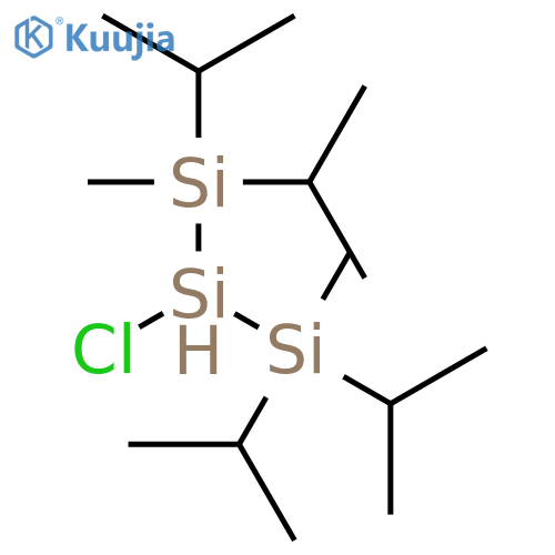 Trisilane, 2-chloro-1,3-dimethyl-1,1,3,3-tetrakis(1-methylethyl)- structure