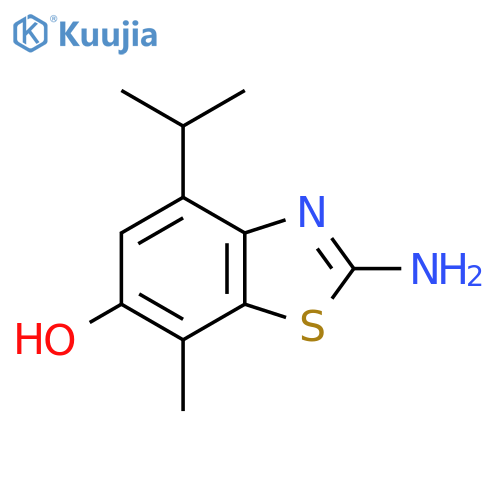 2-Amino-4-isopropyl-7-methyl-1,3-benzothiazol-6-ol structure